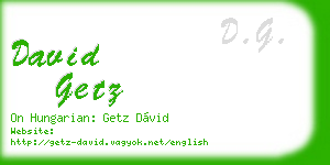david getz business card